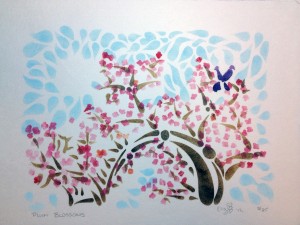 Plum Blossoms Print